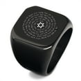 thumbnail image 1 of Stainless Steel 72 Names Of God Signet Ring Hebrew Jewish Moses Jehovah Thumb Ring Kabbalah's Sacred Star of David Jewelry Male Amulet Gifts, Size 10, 1 of 7