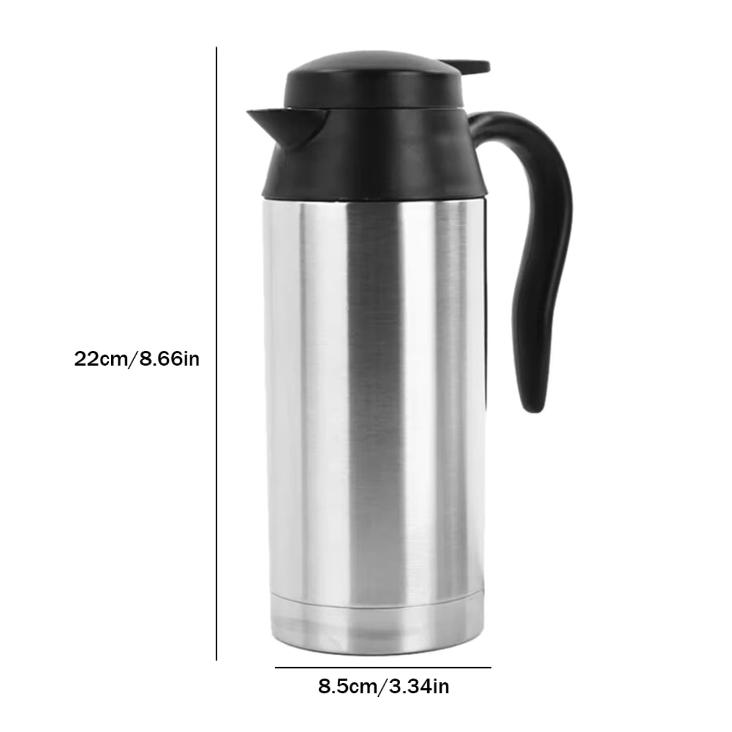 Stainless Steel 750ML Car Heating Cup Kettle Portable 12/24V Water