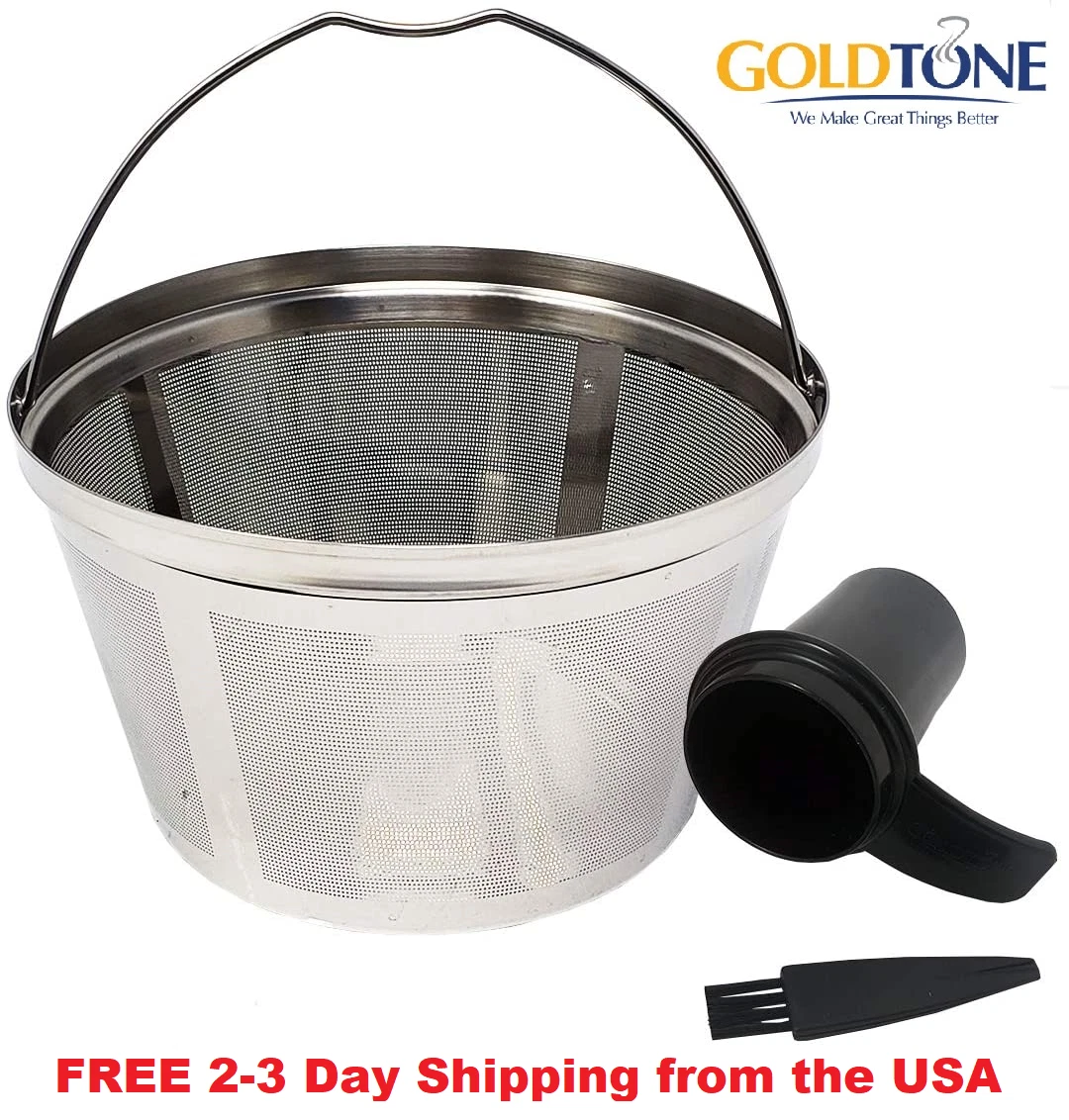 Stainless Steel 8-12 Cup Basket Reusable Coffee Filter - Mr. Coffee Black+Decker