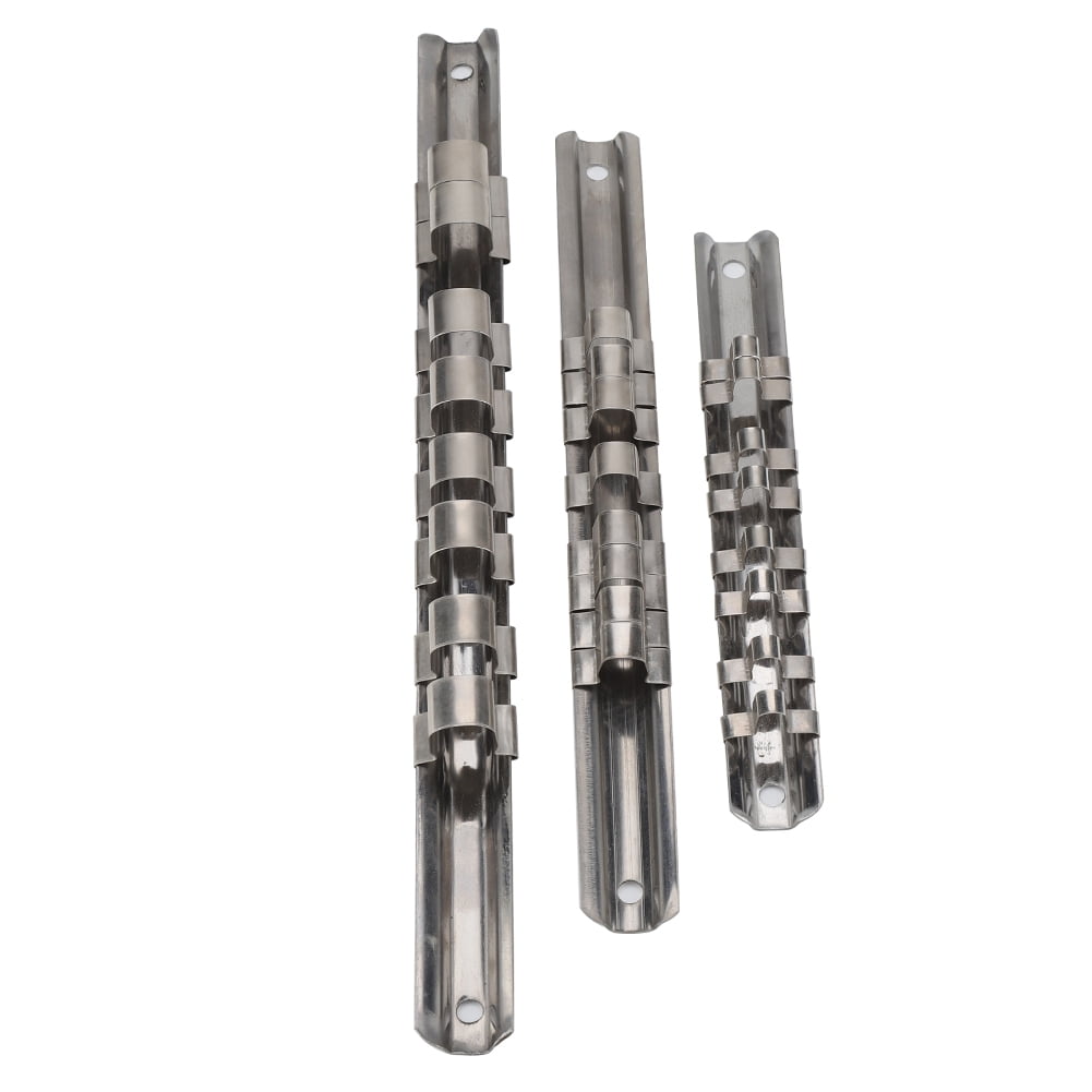 Stainless Steel 8 Positions Socket Rack Storage Rail Tray Holder Tool ...