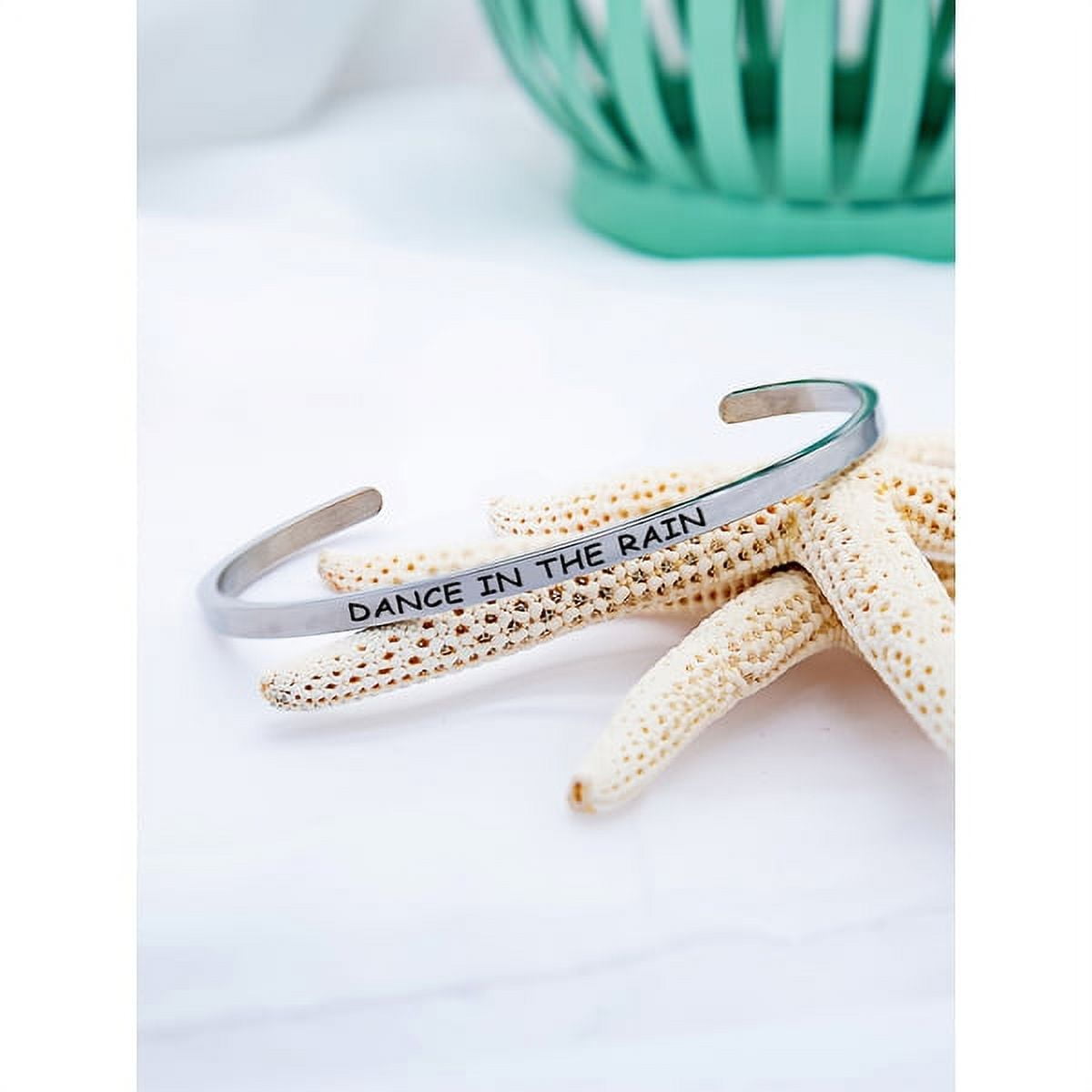 Stainless Steel 8-inch Saying Bracelet