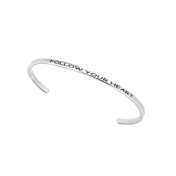 Stainless Steel 8-inch Saying Bracelet