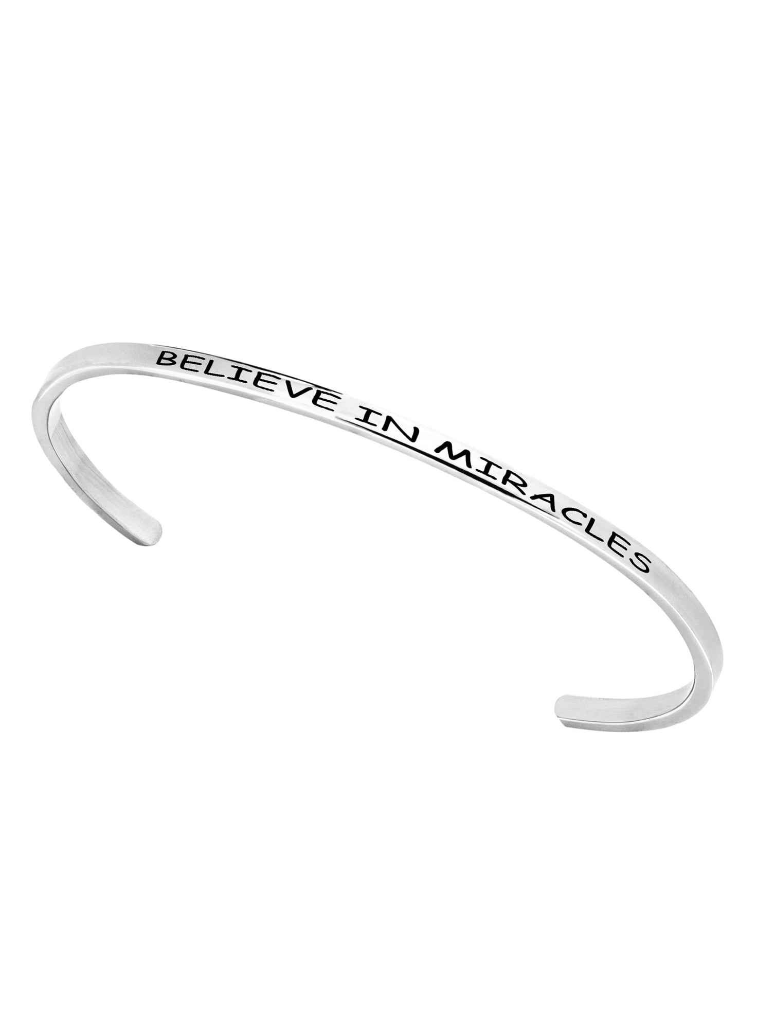 Stainless Steel 8-inch Saying Bracelet