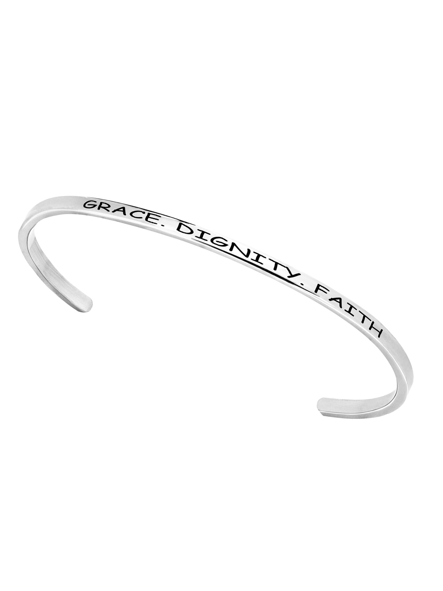 Stainless Steel 8-inch Saying Bracelet
