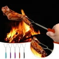 Stainless Steel 85cm Telescopic Barbecue Fork U Shaped Barbecue Needle