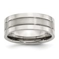 thumbnail image 1 of Stainless Steel 8mm Satin Mens Wedding Ring Sz 11.5, 1 of 5