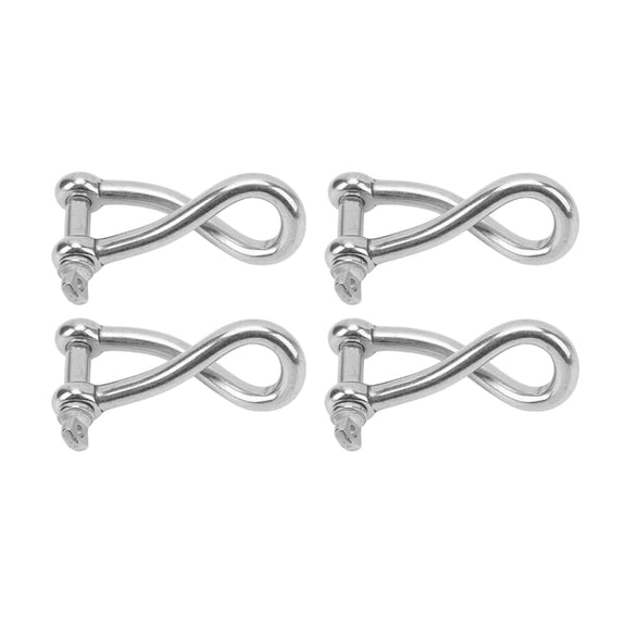 Stainless Steel 8mm Shackle Connection for Maritimes Outdoor Gear Towing Mooring Sailboats Deck Equipment Securing Cargo