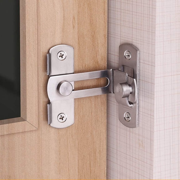 Stainless Steel 90 Degree Buckle flip Latch Right Angle Door Latch Lock Lever Latch Heavy Duty Safety Door Lock, Brushed Nickel