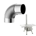 thumbnail image 1 of Stainless Steel 90 Degree Elbow Chimney Liner Bend 90° Multi Flue Stove Pipe, 1 of 6