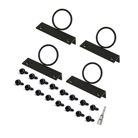 Stainless Steel 90 Rope Rings Brackets, Heavy Duty Rustproof for Indoor/Outdoor Rope Fence Installation