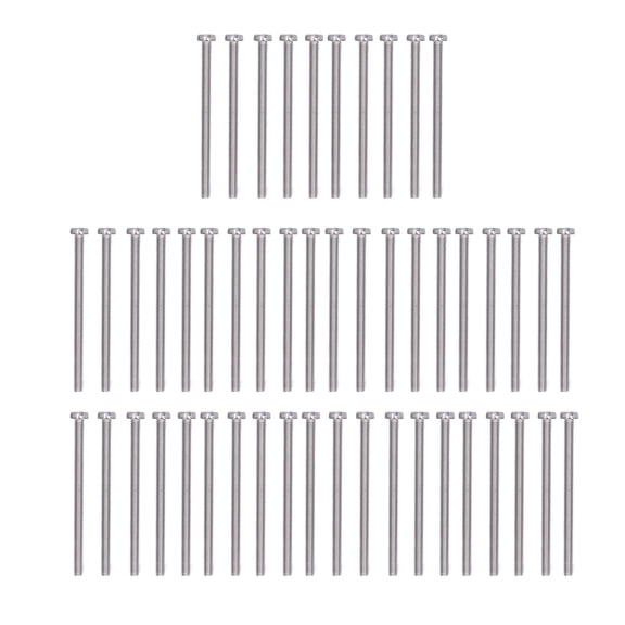 Stainless Steel A2-70 M3 Cheese Head Slot Screws, Pack of 50, Precision Machinery & Household Use, 3x45mm