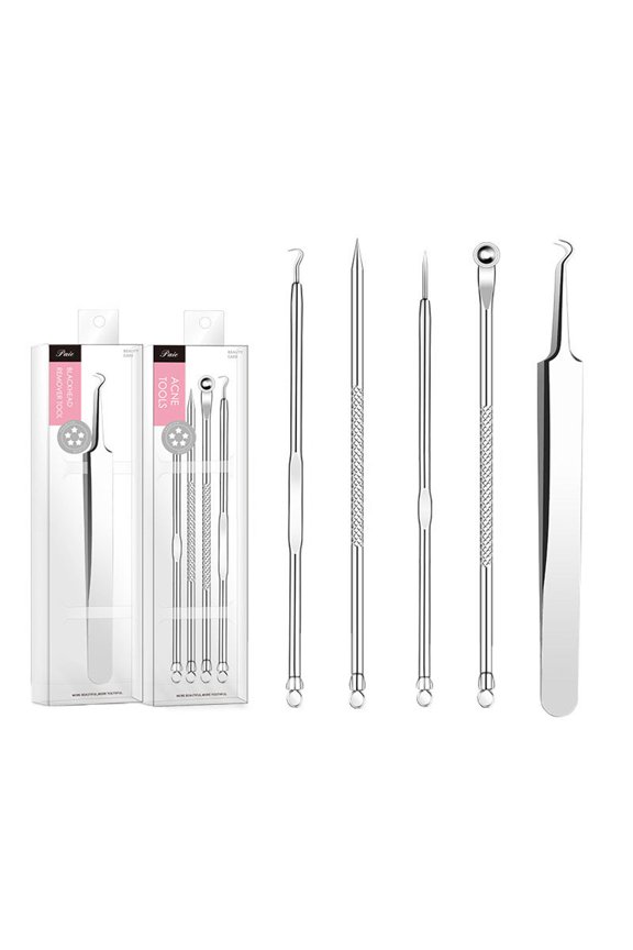 Stainless Steel Acne Removal Needles Pimple Blackhead Remover Tools Spoon Face Skin Care Tools Needles Facial Pore Cleaner
