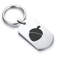 thumbnail image 1 of Stainless Steel Acorn Good Luck Charm Dog Tag Keychain Circle Ring, 1 of 2