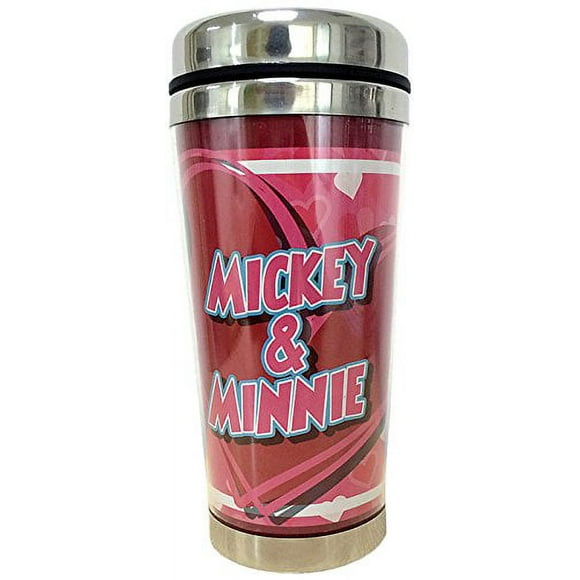 Stainless Steel & Acrylic Travel Mug - Disney - Mickey & Minnie 18936