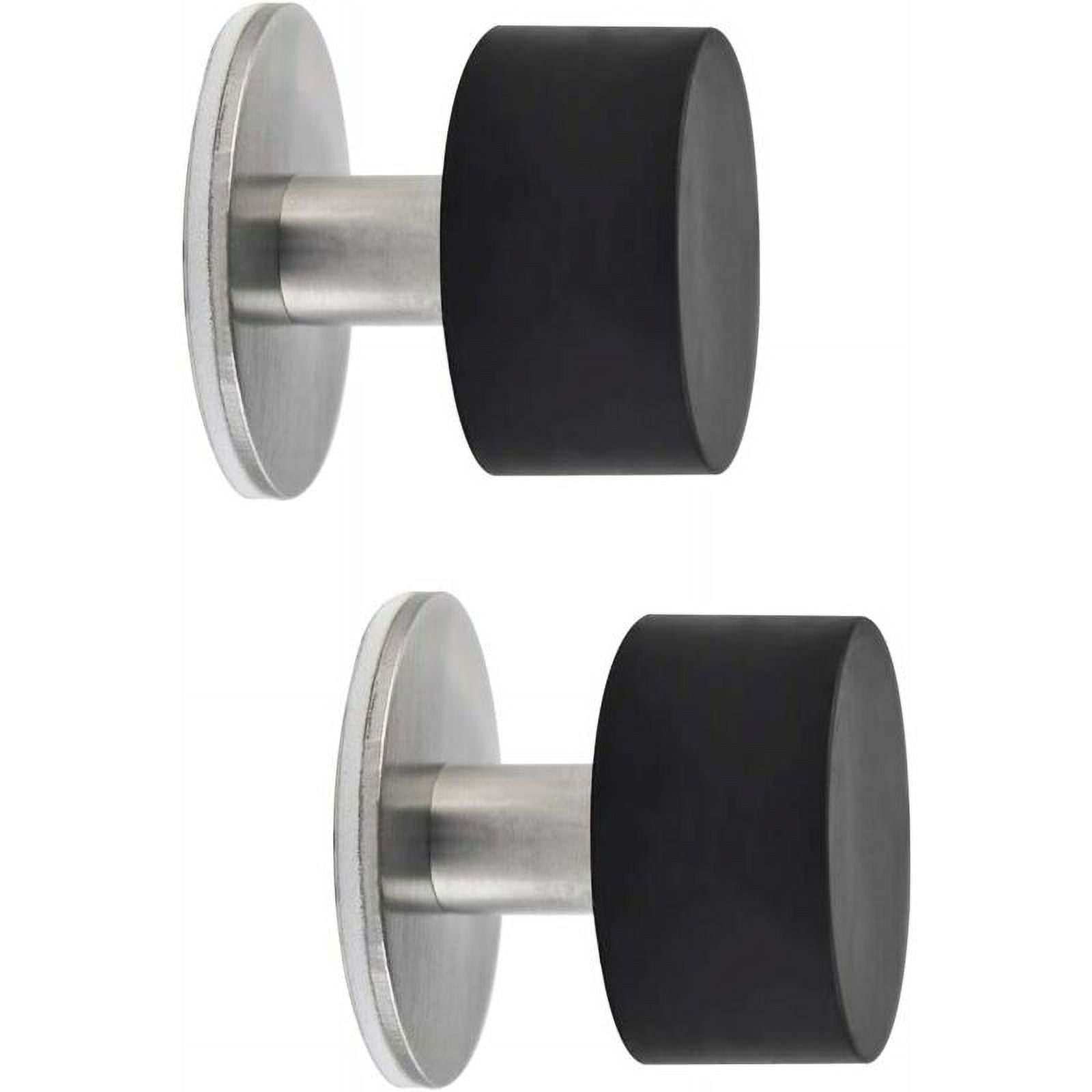 Stainless Steel Adhesive Door Stops,Rubber Buffers for Doors with Self