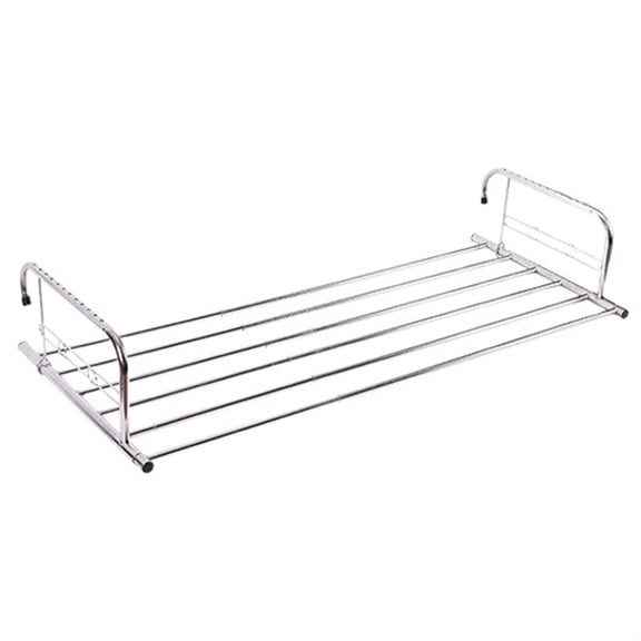 Stainless Steel Adjustable Balcony Drying Shoe Rack Folding Window Drying Rack Laundry Clothes Dryer Towel Storage Rack