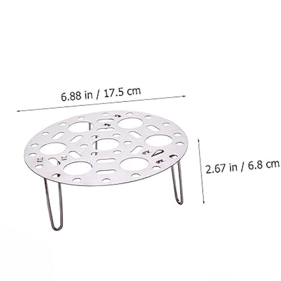 Stainless Steel Adjustable Height Egg Steaming Rack, Foldable Steamer Trivet for Pot Rice Cooker Pressure Cooker, Non Magnetic Rustproof Kitchen Steamer Basket, Space Saving