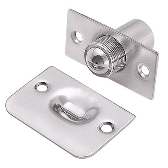 Stainless Steel Adjustable Roller Ball Door Spring Catch Lock Internal Latch Set with Strike Plate