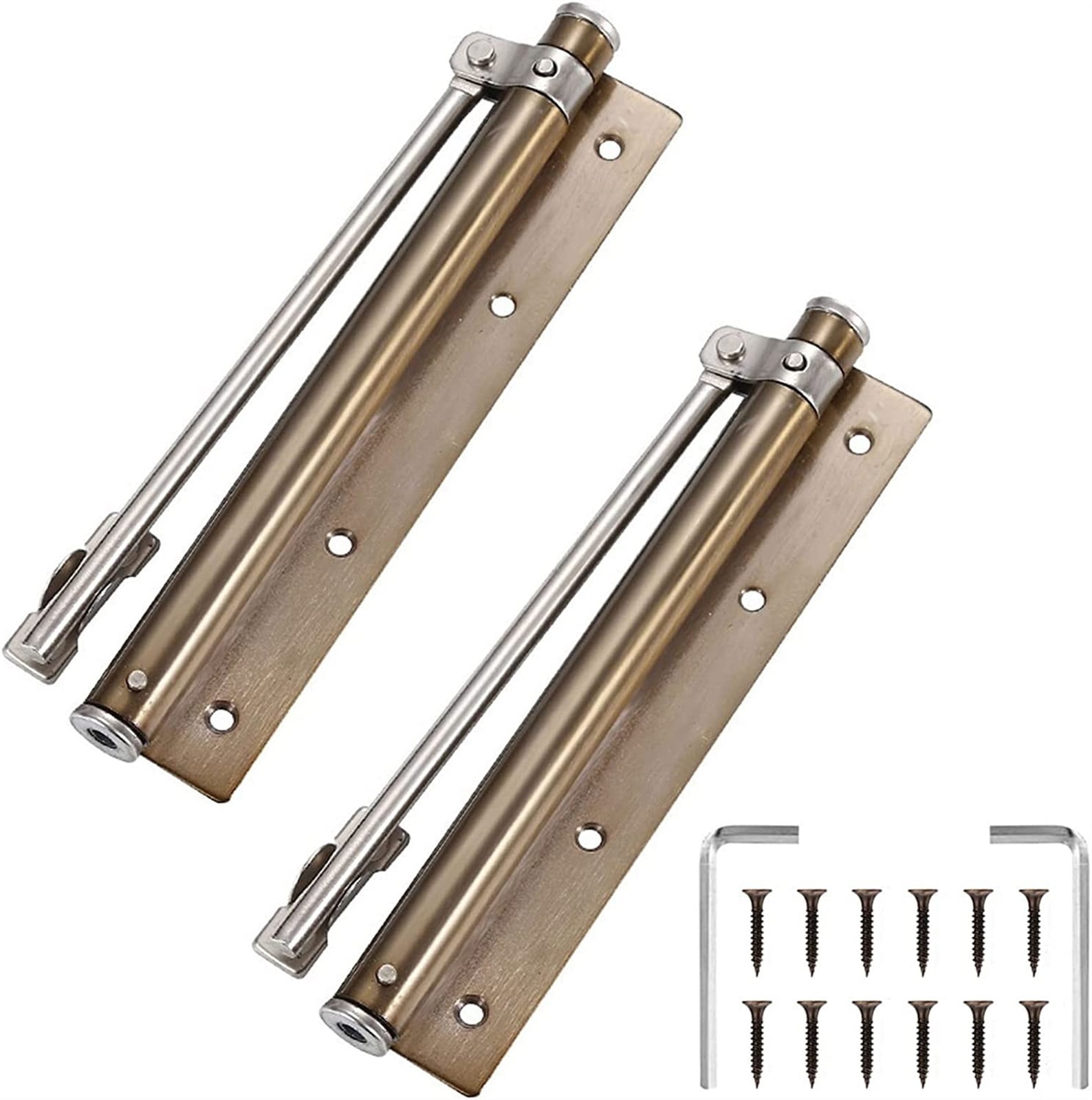 Stainless Steel Adjustable Spring Automatic Door Closers, Silent Buffer