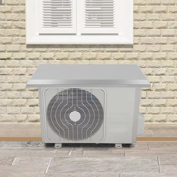 Stainless Steel Air Conditioner Cover 88*38cm Split Condenser Cover Silver New