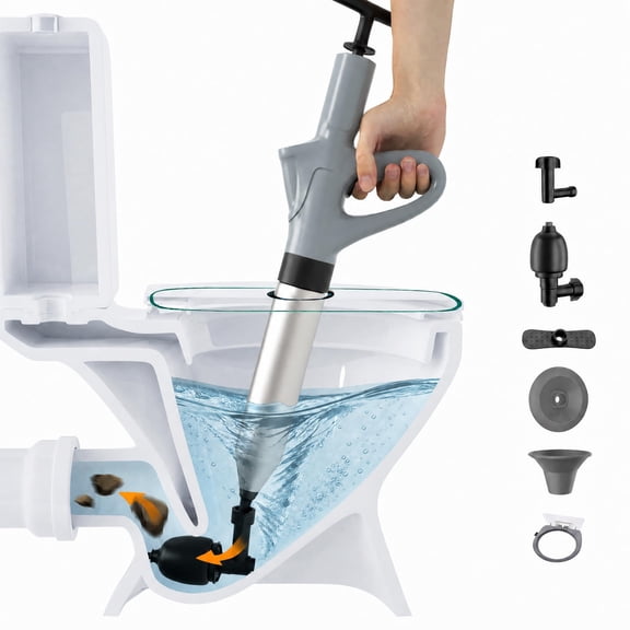 Stainless Steel Air- Drain Clearing Tool for Toilets, Sinks and Plumbing