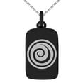 thumbnail image 1 of Tioneer Stainless Steel Air Element Rune Engraved Small Rectangle Dog Tag Charm Pendant Necklace, 1 of 1