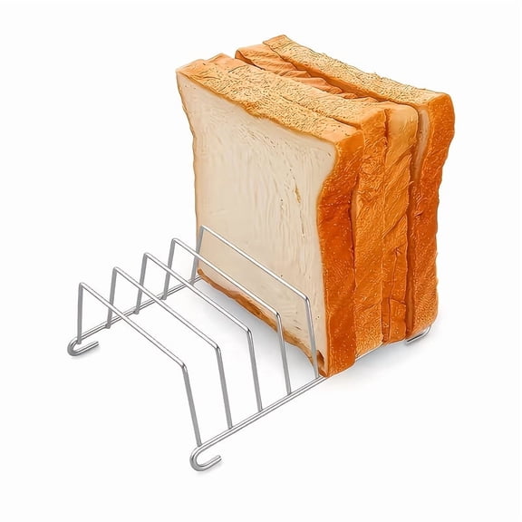 Stainless Steel Air Fryer & Toaster Rack, Bread Cooling & Serving Rack, Multi-Slot Toast Rack for Baking, Home & Restaurant Use