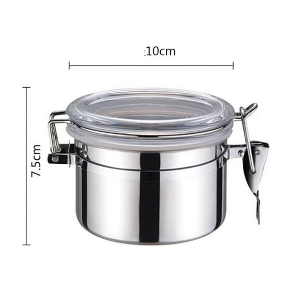 Stainless Steel Airtight Food Storage Container | 1-3L Capacity for Coffee Beans, Tea, Milk Powder | Mirror Polished Buckle-Lock Fresh-Keeping Jar | 4 Sizes Available