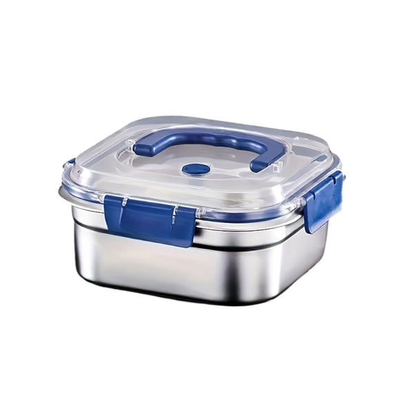 Stainless Steel Airtight Food Storage Container, Leak Proof Bento Lunch Box with Handle & Locking Lid, Reusable Metal Meal Prep Container, for Refrigerator Freezer Microwave Dishwasher Office Picnic