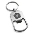 thumbnail image 1 of Tioneer Stainless Steel Akechi Samurai Crest Engraved Bottle Opener Dog Tag Keychain Keyring, 1 of 1
