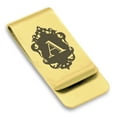 thumbnail image 1 of Stainless Steel Alphabet Letter A initial Classic Slim Money Clip Credit Card Holder, 1 of 2