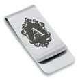 thumbnail image 1 of Stainless Steel Alphabet Letter A initial Classic Slim Money Clip Credit Card Holder, 1 of 2