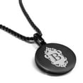 thumbnail image 1 of Stainless Steel Alphabet Letter B initial Round Medallion Pendant Necklace, 1 of 3