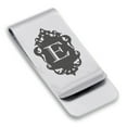 thumbnail image 1 of Stainless Steel Alphabet Letter E initial Classic Slim Money Clip Credit Card Holder, 1 of 2