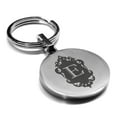 thumbnail image 1 of Stainless Steel Alphabet Letter E initial Round Medallion Keychain Circle Ring, 1 of 2
