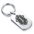 thumbnail image 1 of Stainless Steel Alphabet Letter J initial Dog Tag Keychain Circle Ring, 1 of 2
