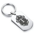 thumbnail image 1 of Stainless Steel Alphabet Letter T initial Dog Tag Keychain Circle Ring, 1 of 2