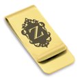 thumbnail image 1 of Stainless Steel Alphabet Letter Z initial Classic Slim Money Clip Credit Card Holder, 1 of 2