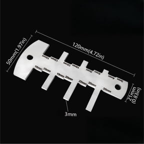 Stainless Steel And Aluminum Alloy Woodworking Table Saw Height Gauge Measurement Tool For Accurate Depth And Slotting Tasks In Workshop Projects With Engraved Markings(White)