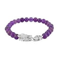 thumbnail image 1 of Shop LC Beads Natural Amethyst Beaded Dragon Bracelet Costume Stylish Unique Fashion Stainless Steel Birthday Gifts for Women Size 7.5", 1 of 8