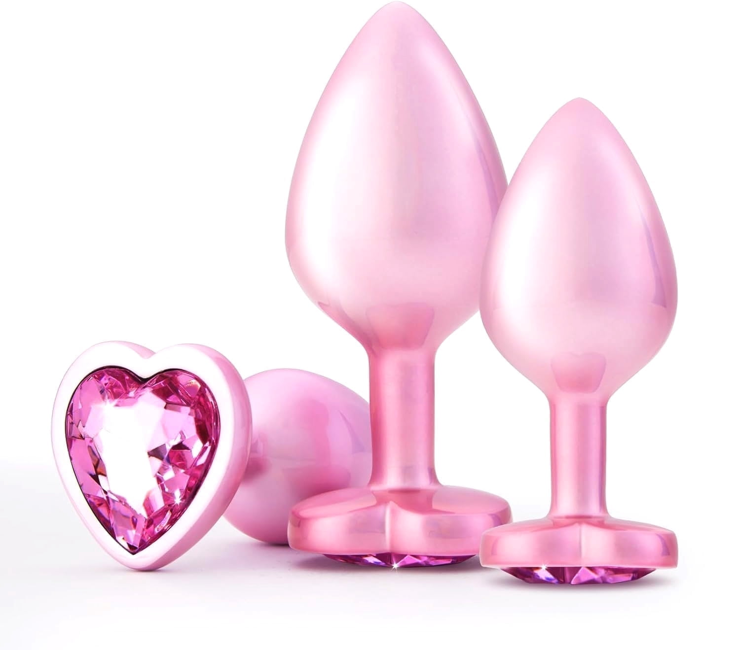Stainless Steel Anal Butt Plug Set with Heart-Shaped Jewelry,3PCS Anal Plugs  Set Anal Sex Toys for Couples Male Female-Pink - Walmart.com