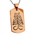 thumbnail image 1 of Tioneer Stainless Steel Ancient Tribal Endurance Rune Engraved Dog Tag Pendant Necklace, 1 of 1