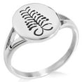 thumbnail image 1 of Tioneer Stainless Steel Ancient Tribal Endurance Rune Minimalist Oval Top Polished Statement Signet Ring, 1 of 1