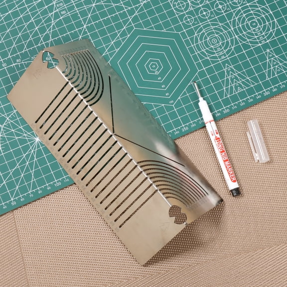 Stainless Steel Angle Arc Marking Tool Efficient High Precision Bend Pipe Marking Tool Easy to Use Multifunctional Square Pipe Marking Tool With Pen for Metalworking Engineering