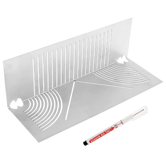 Stainless Steel Angle Arc Marking Tool Efficient High Precision Bend Pipe Marking Tool Easy to Use Multifunctional Square Pipe Marking Tool With Pen for Metalworking Engineering