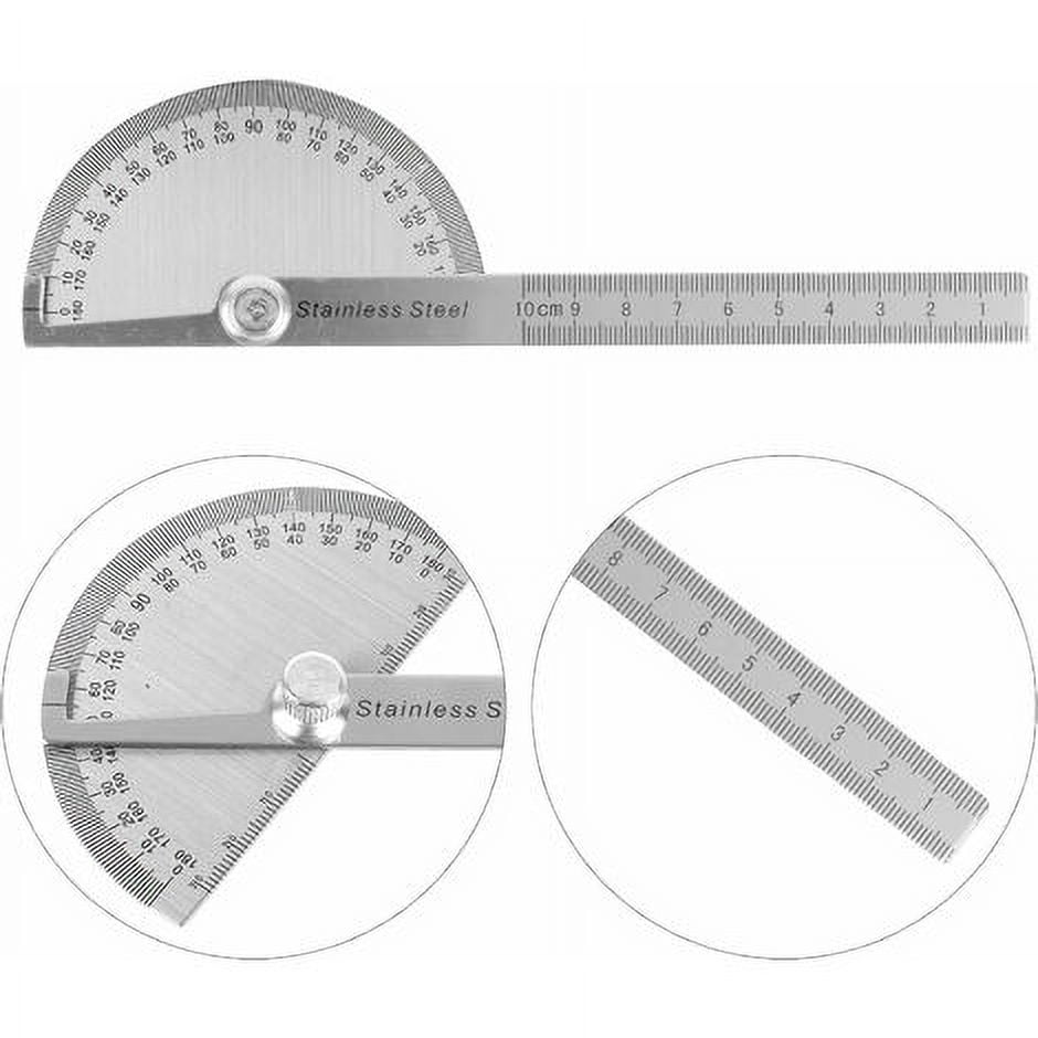 Stainless Steel Angle Protractor, Degree Angle Protractor, 0180