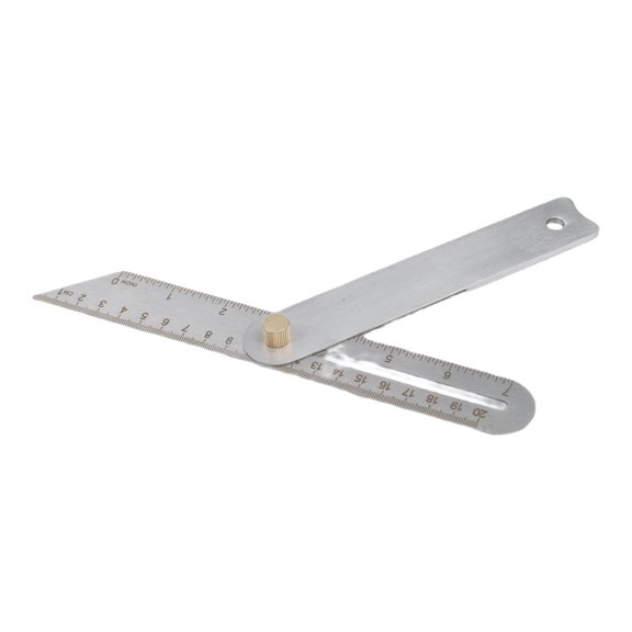Stainless Steel Angle Ruler for Woodworking: 403 Grade Movable Protractor with Locking Screw, Waterproof Multi-Function Layout Tool for Industrial DIY Measurement, Silver 22x3cm