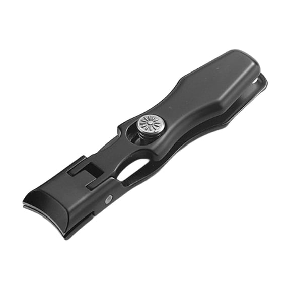 Stainless Steel Angled Nail Clippers with Splatter Guard - Wide-Opening Nail Trimmers for Thick Nails, Precision Cutting, Professional Tool