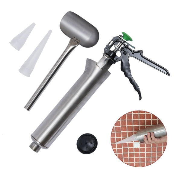 Stainless Steel Angled Nozzle Cement Wall Sewing Gun Pump Grouting Tool Scoop