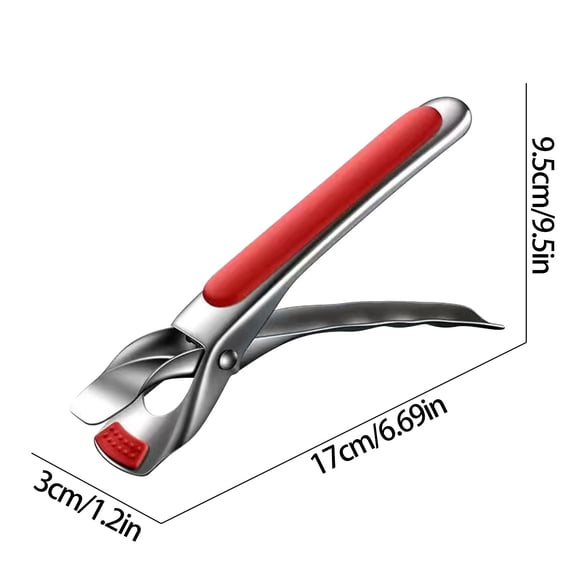 Stainless Steel Anti-Scald Kitchen Tongs, Multi-Functional Bowl and Plate Lifter with Secure Grip, Ergonomic Handle for Safe Handling of Hot Cookware and Serving Dishes
